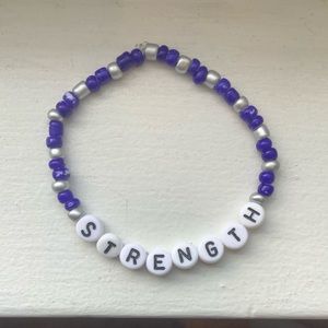 Strength bracelet blue and silver